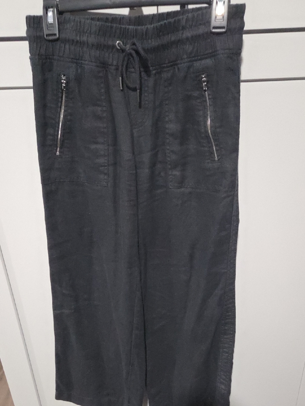 Athleta Black Zip-Pocket Drawstring Joggers